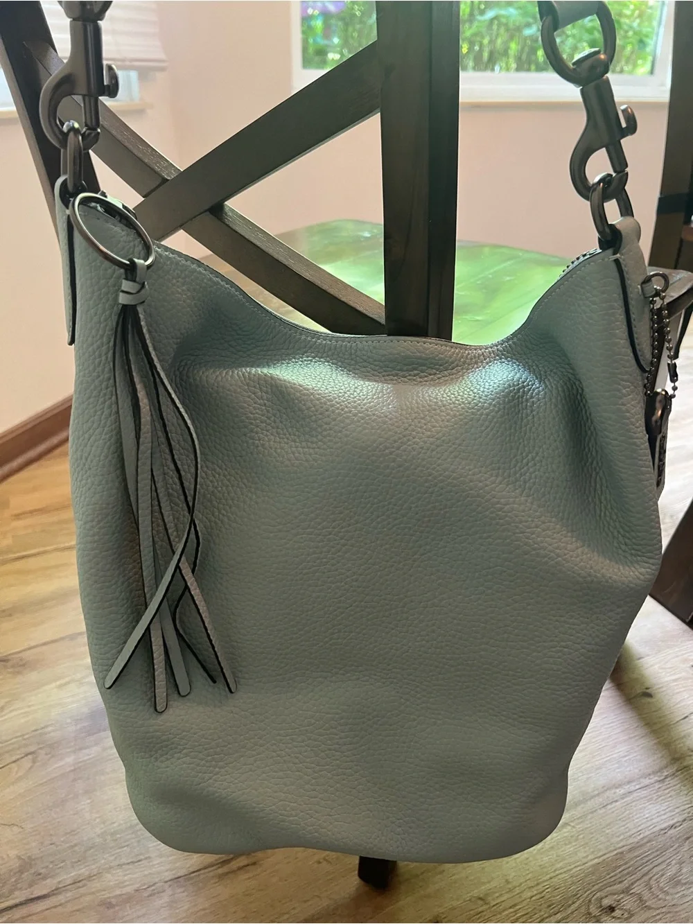 Like new condition, Coach 1941 Archive Duffle Bag in light turquoise.